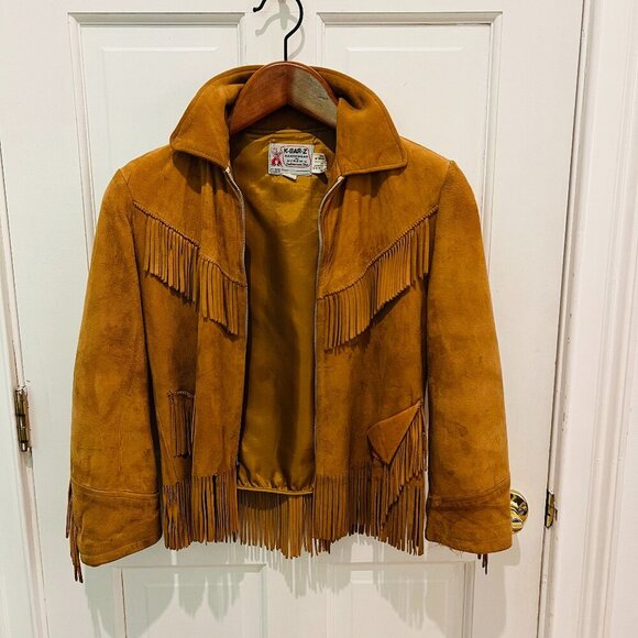 Jackets & Blazers - K-Bar-Z By Pyaramid Suede Fringed Womans Ranchwear Womans Size 14